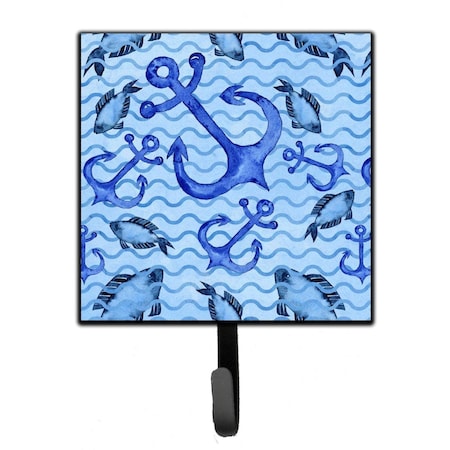 Micasa Beach Watercolor Anchors & Fish Leash or Key Holder4.25 x 1 x 7 in. MI229139